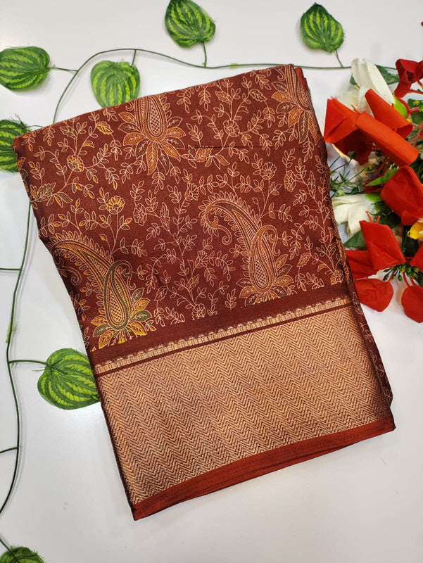 Chocolate Silk Saree CH29
