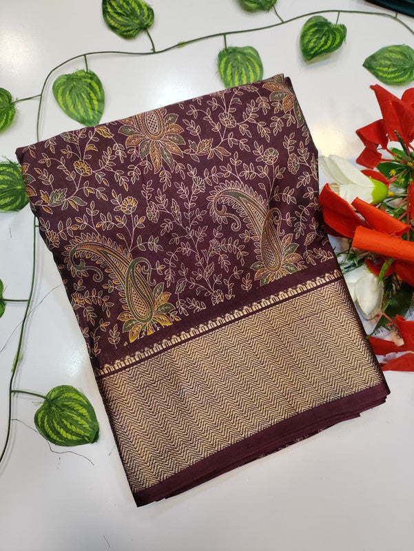 Chocolate Silk Saree CH44