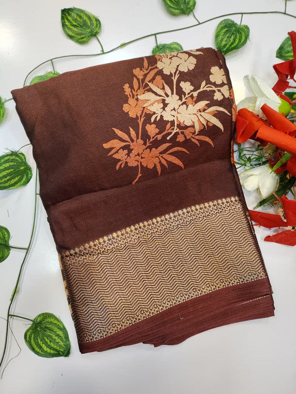 Chocolate Silk Saree CH64
