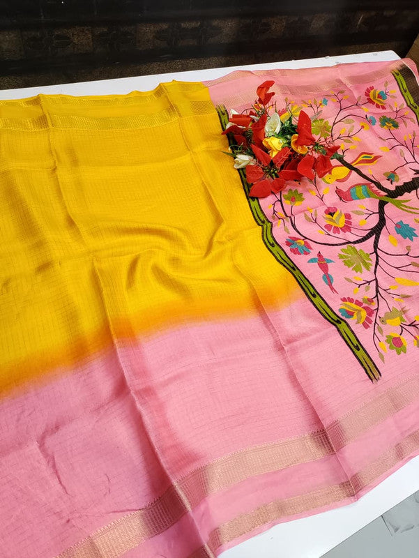 Gala Peacock Silk Saree CH77