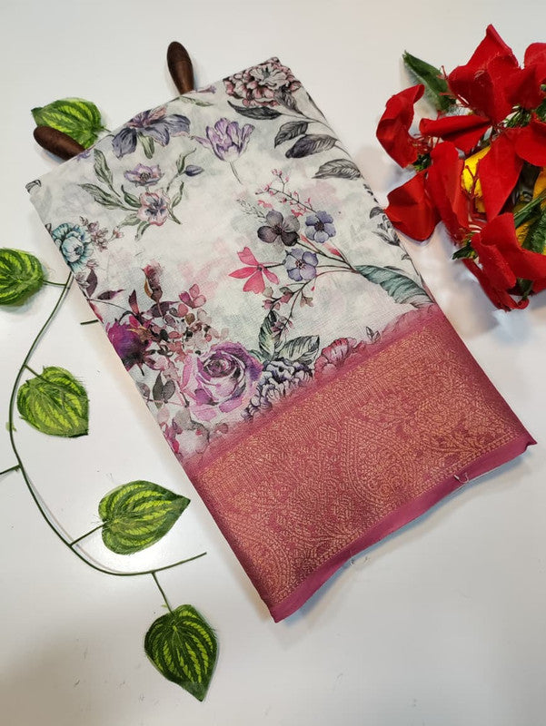 Kiara Digital Printed Saree KR28