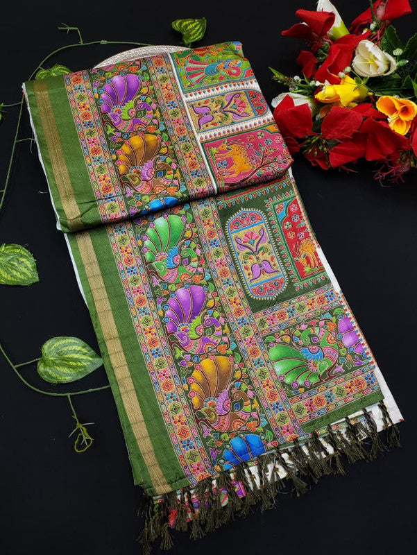 Kalamkari Digital Print Saree G22