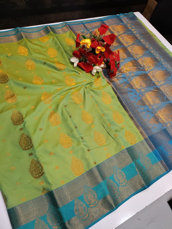 Mithra Soft Silk saree for women featuring elegant soft silk fabric with graceful traditional design suitable for weddings receptions and festive occasions, Full View