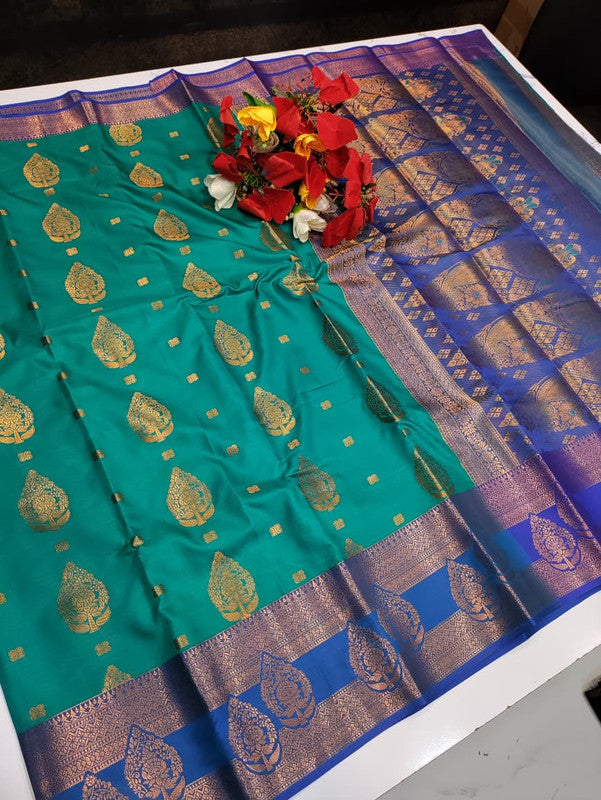 Mithra Soft Silk saree for women featuring elegant soft silk fabric with graceful traditional design suitable for weddings receptions and festive occasions, Full View