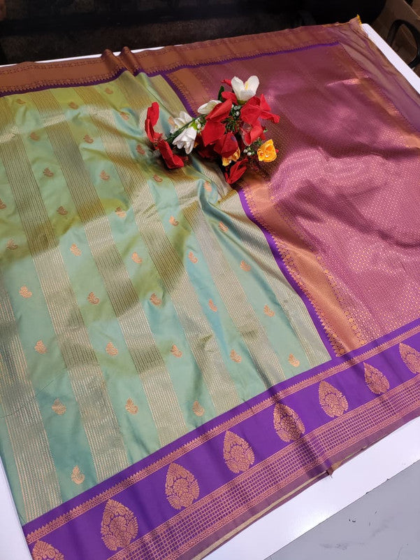 Chitra Soft Silk saree for women featuring elegant soft silk fabric with graceful traditional design suitable for weddings receptions and festive occasions, Full View