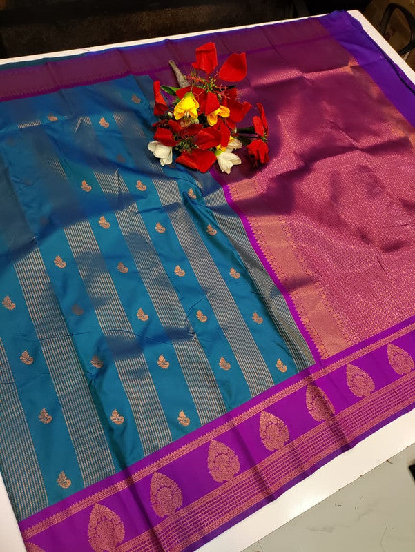 Chitra Soft Silk saree for women featuring elegant soft silk fabric with graceful traditional design suitable for weddings receptions and festive occasions, Full View