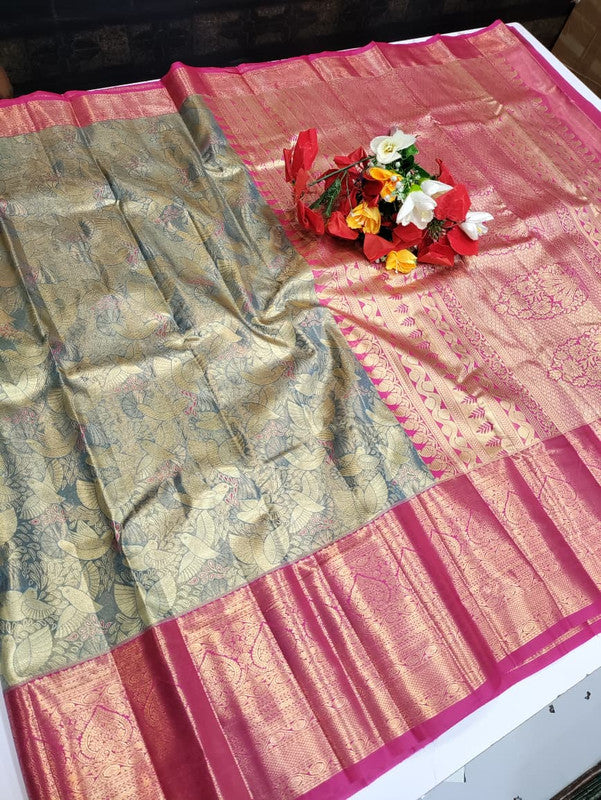 Wedding Tissue Saree WTG41