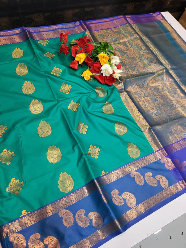 Vani Soft Silk Collection saree in elegant traditional soft silk design for wedding and festive wear from Sri Sakthi Pugazh Tex Salem Tamil Nadu