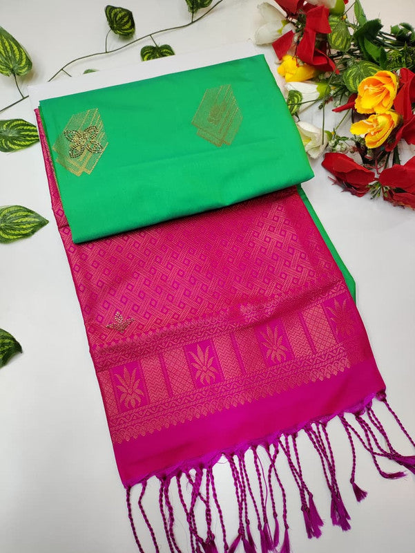 Mehandi Luxury Stone Work Saree MRS11