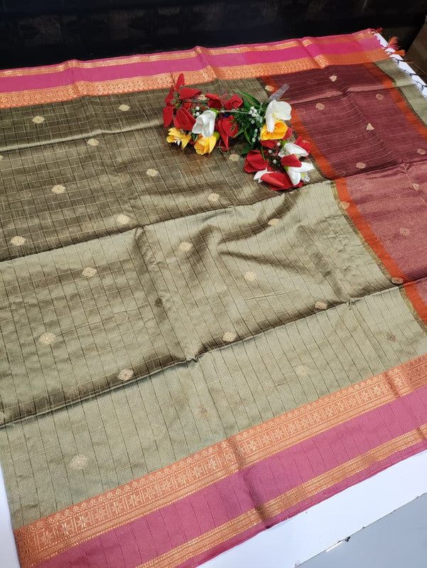 Varanasi Fancy Checked Saree FV16