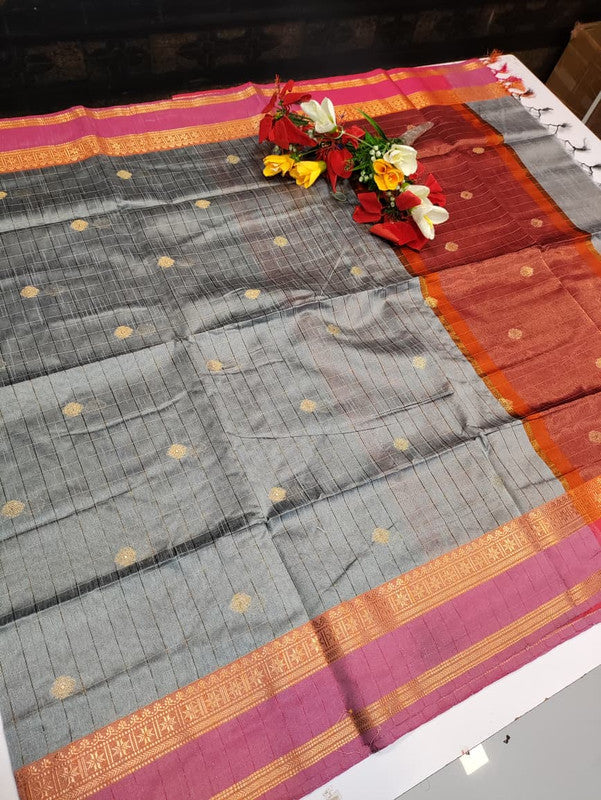 Varanasi Fancy Checked Saree FV21