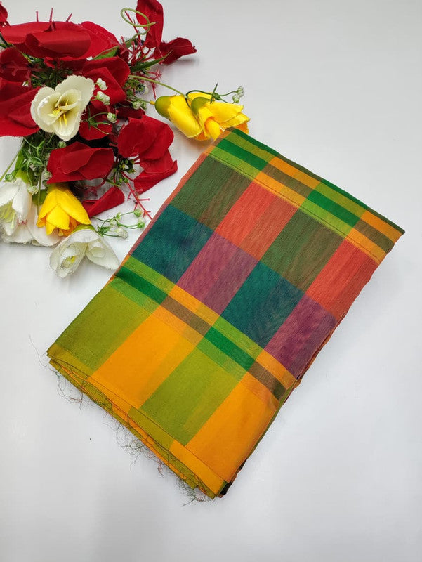 Offer Aura Checked Cotton AC147