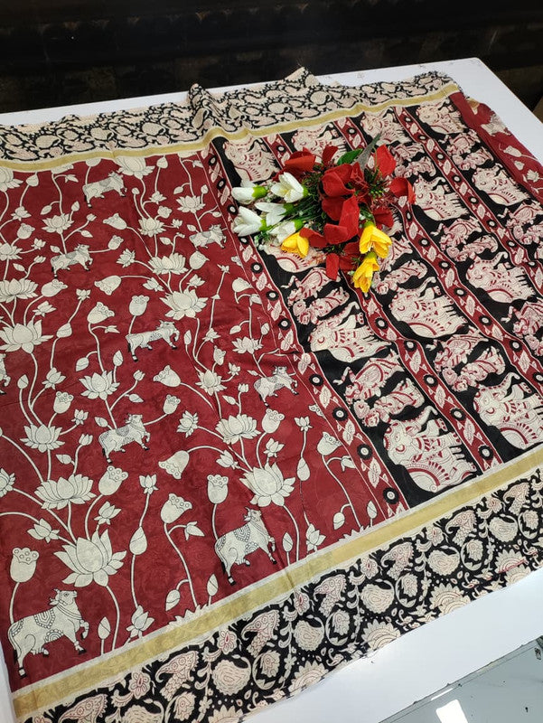 Kalamkari Cotton Saree LKC15