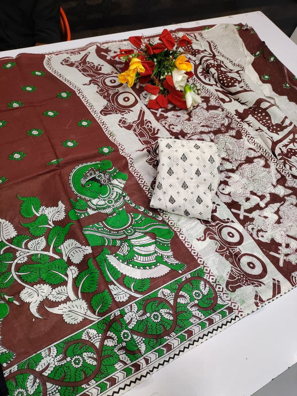 Kalamkari Cotton Saree LKC43