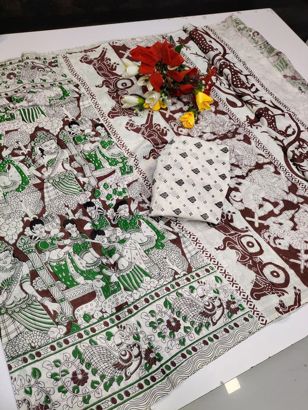 Kalamkari Cotton Saree LKC40