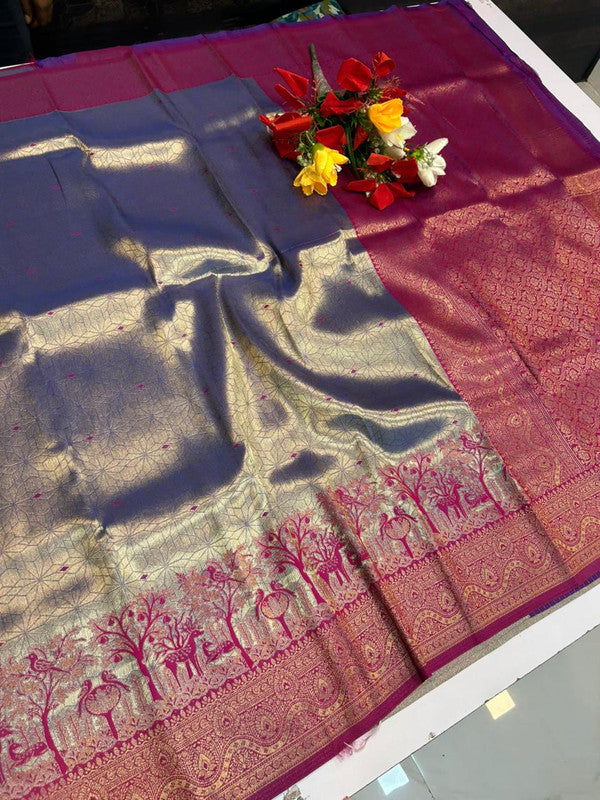 Premium Wedding Korvai Tissue saree for women featuring rich traditional bridal design in elegant tissue fabric suitable for weddings muhurtham and festive occasions