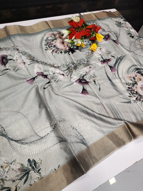 Ivory Fancy Saree VFS10