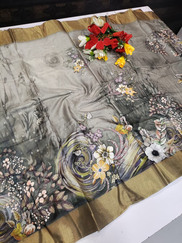 Ivory Fancy Saree VFS09