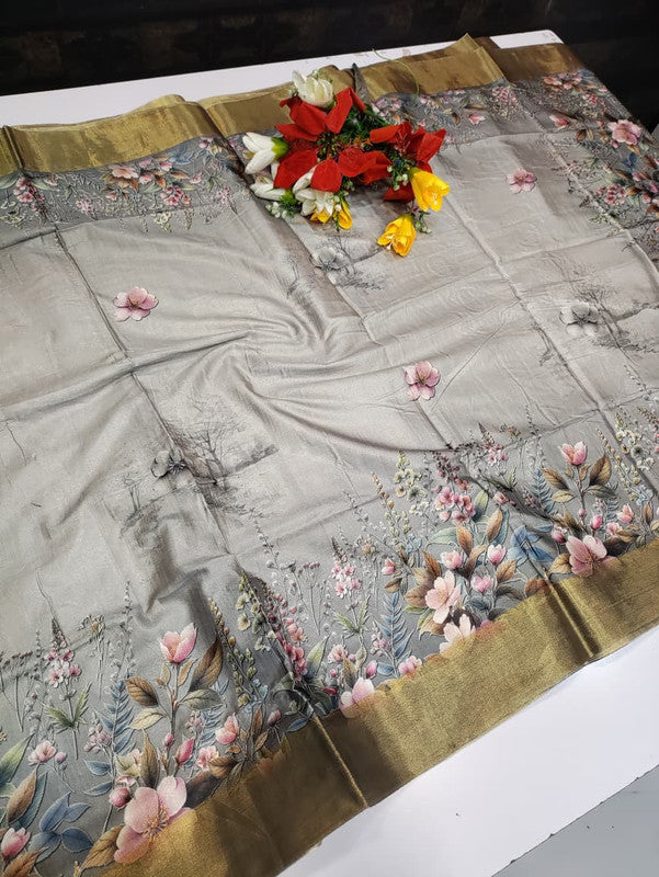 Ivory Fancy Saree VFS06