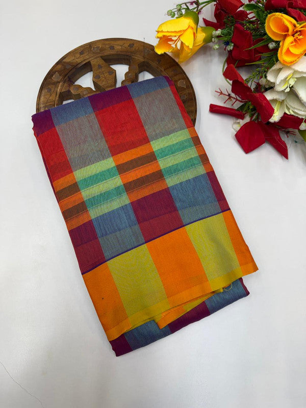 Offer Aura Checked Cotton (BT-7) AC189