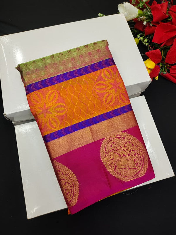 Take 5 Pure Semi Silk Sarees ₹4999 with Contrast Blouse for Festivals