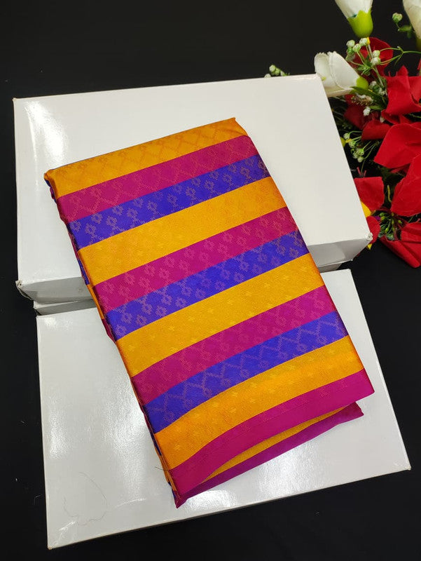 Take 5 Pure Semi Silk Sarees ₹4999 with Contrast Blouse for Festivals
