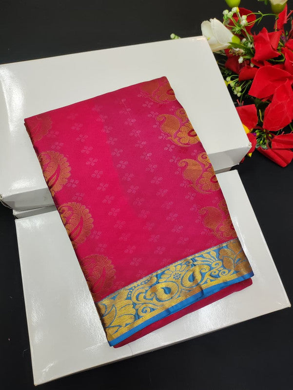 Take 5 Pure Semi Silk Sarees ₹4999 with Contrast Blouse for Festivals