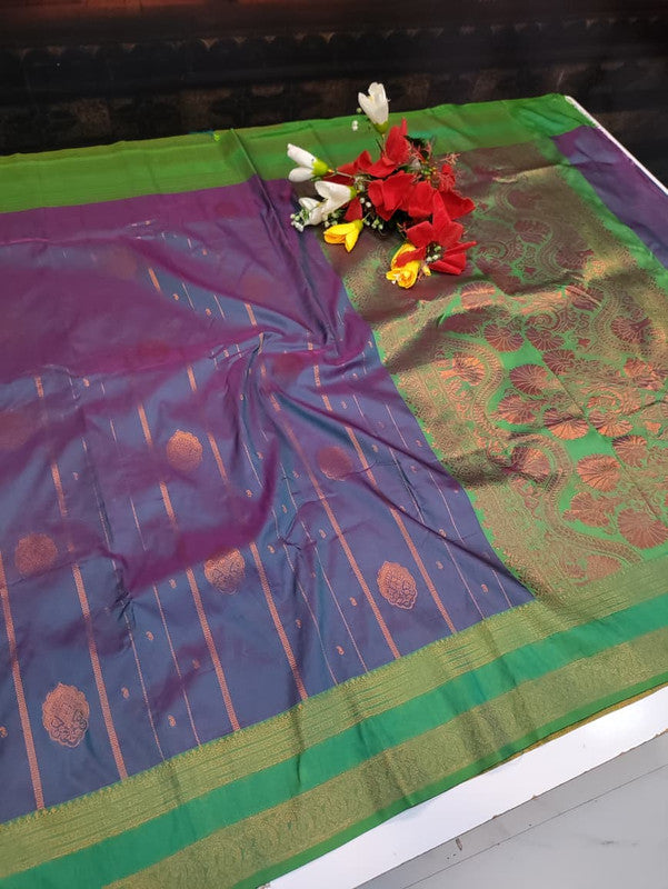 Amala Soft Silk Saree with zari work for festive occasions