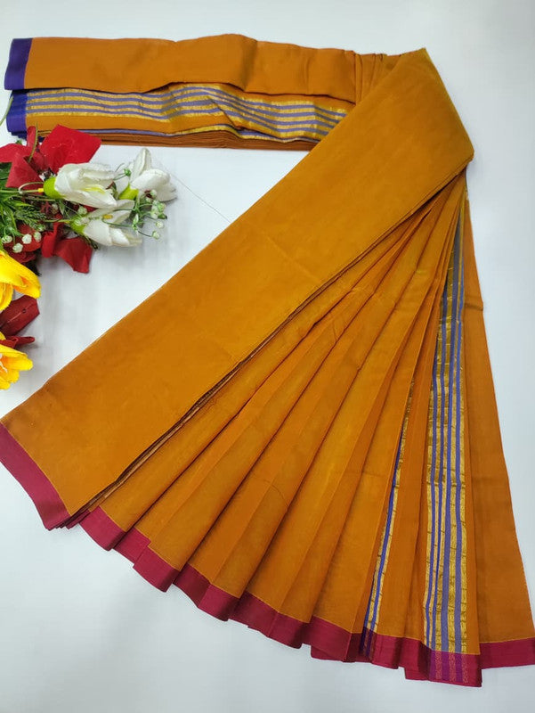 Plain Cotton Saree | Zari Border | PNC33 - Sri Sakthi Pugazh Tex PNC33 - Cotton