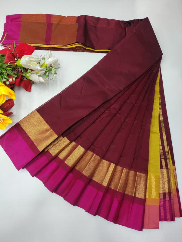 Plain Cotton Saree | Zari Border | PNC33 - Sri Sakthi Pugazh Tex PNC33 - Cotton