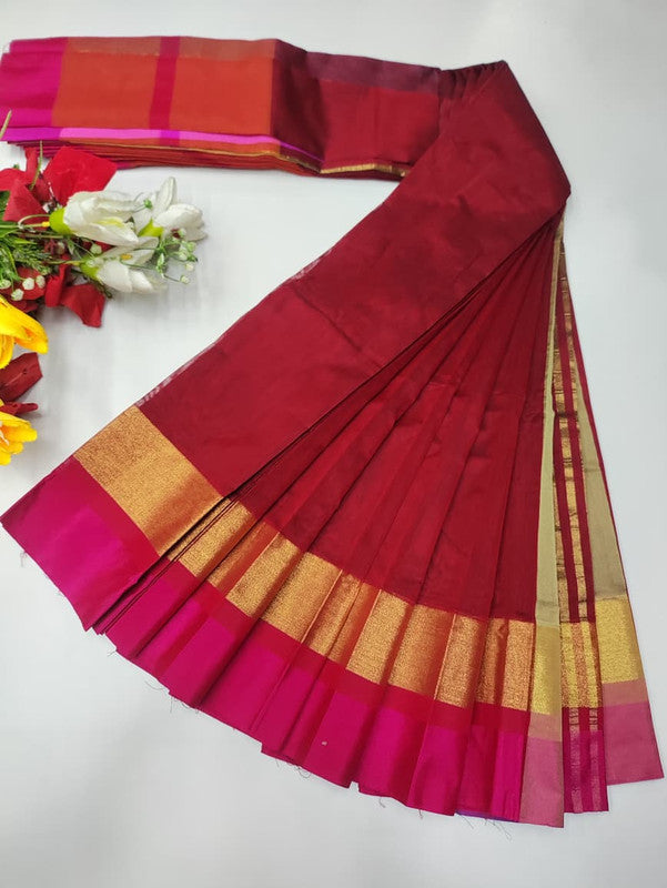 Plain Cotton Saree | Zari Border | PNC33 - Sri Sakthi Pugazh Tex PNC33 - Cotton
