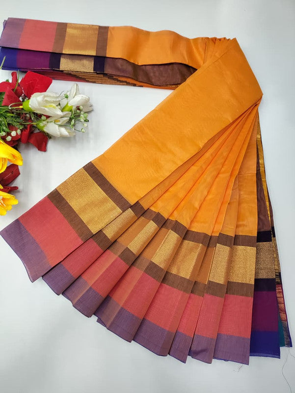 Plain Cotton Saree | Zari Border | PNC33 - Sri Sakthi Pugazh Tex PNC33 - Cotton