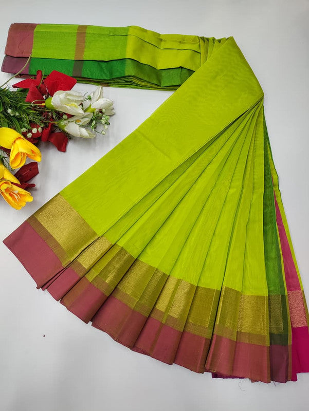 Plain Cotton Saree | Zari Border | PNC33 - Sri Sakthi Pugazh Tex PNC33 - Cotton