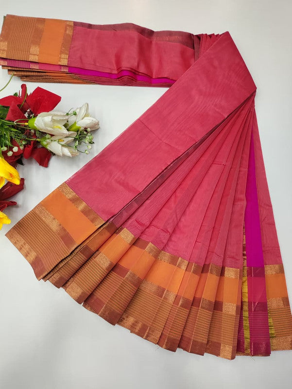 Plain Cotton Saree | Zari Border | PNC33 - Sri Sakthi Pugazh Tex PNC33 - Cotton