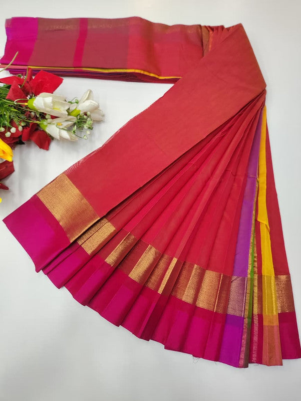 Plain Cotton Saree | Zari Border | PNC33 - Sri Sakthi Pugazh Tex PNC33 - Cotton
