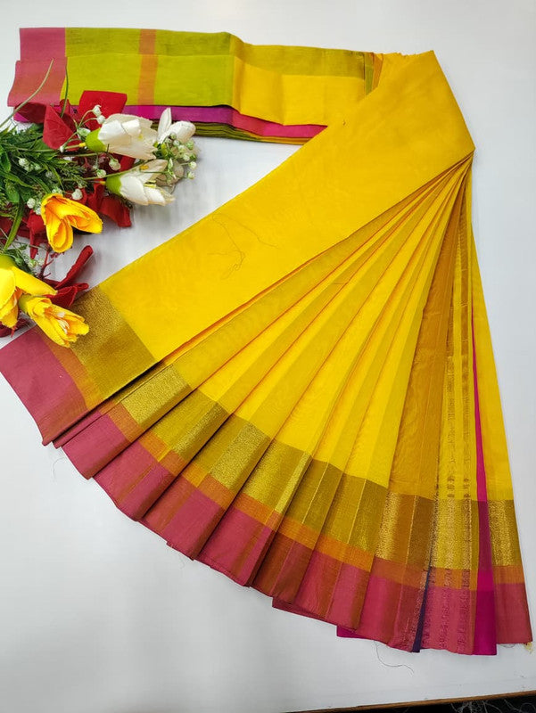 Plain Cotton Saree | Zari Border | PNC33 - Sri Sakthi Pugazh Tex PNC33 - Cotton