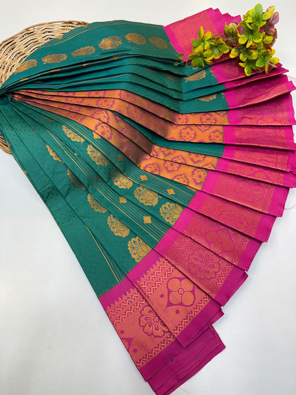 Premium Radhai Soft Silk Saree with elegant Zari work for wedding wear