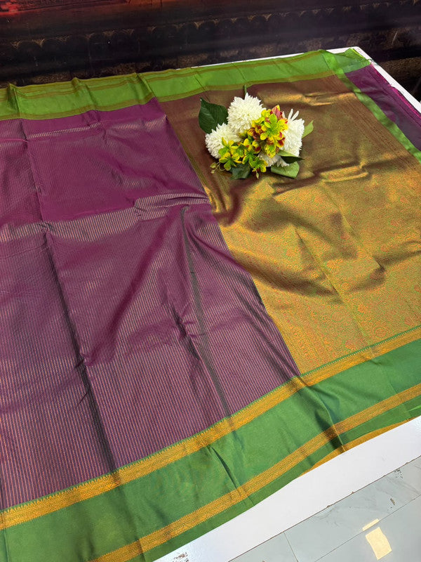 Varalakshmi Silk Zari Saree for Wedding Wear with Plain Blouse