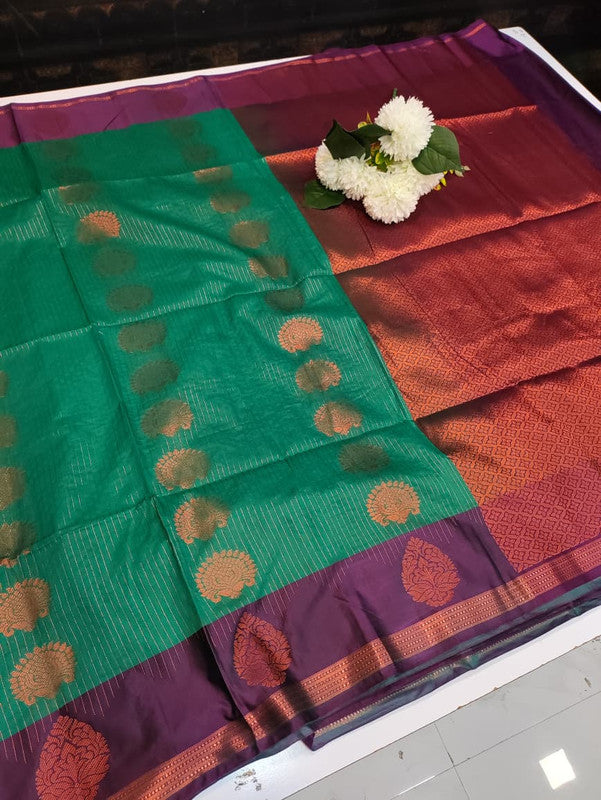 Elampillai Soft Silk Saree with elegant zari work for wedding wear