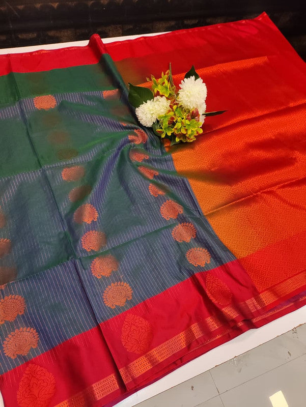 Elampillai Soft Silk Saree with elegant zari work for wedding wear