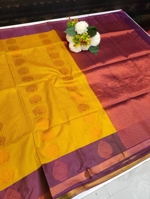 Elampillai Soft Silk Saree with elegant zari work for wedding wear