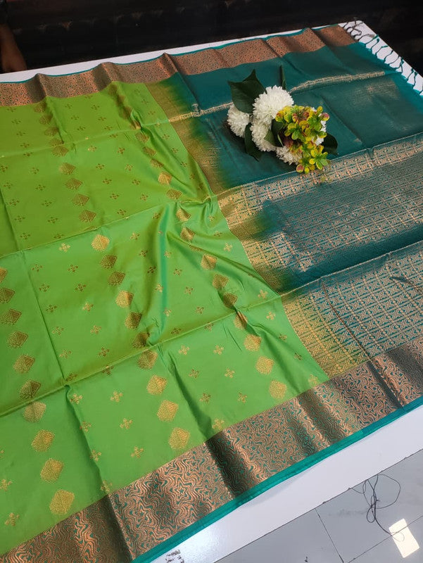 Semi Pure Art Silk Saree with elegant zari work for wedding wear