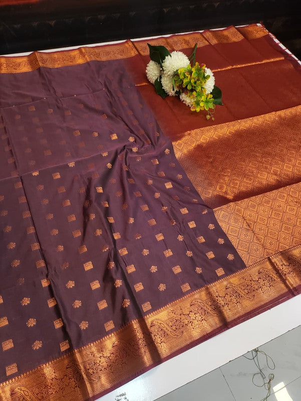 Semi Pure Art Silk Saree with elegant zari work for wedding wear