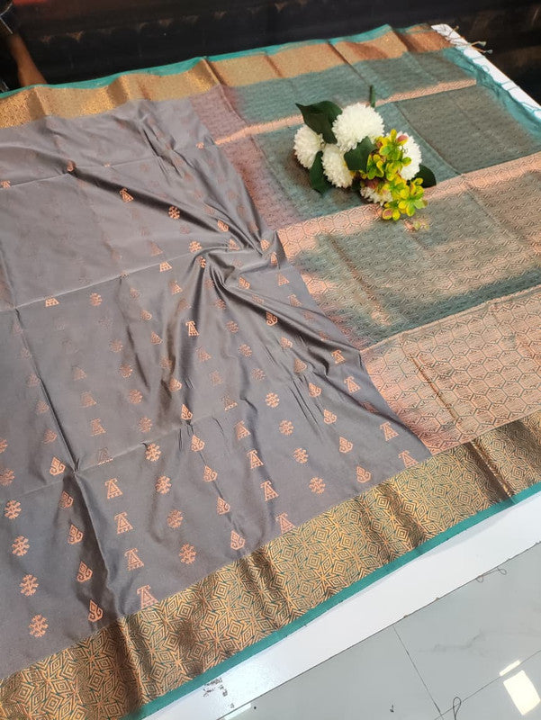 Semi Pure Art Silk Saree with elegant zari work for wedding wear
