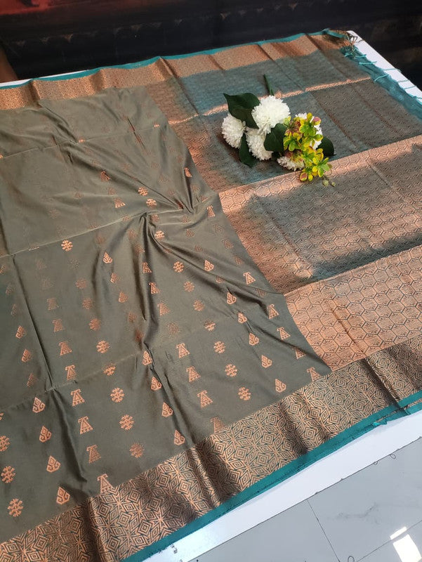 Semi Pure Art Silk Saree with elegant zari work for wedding wear