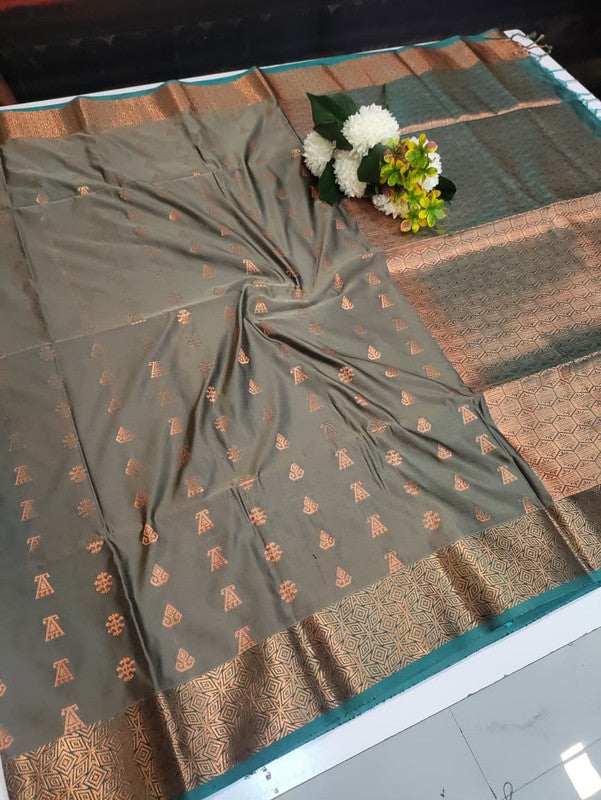 Semi Pure Art Silk Saree with elegant zari work for wedding wear