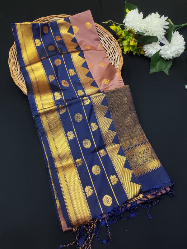 Semi Pure Art Silk Saree with elegant zari work for wedding wear