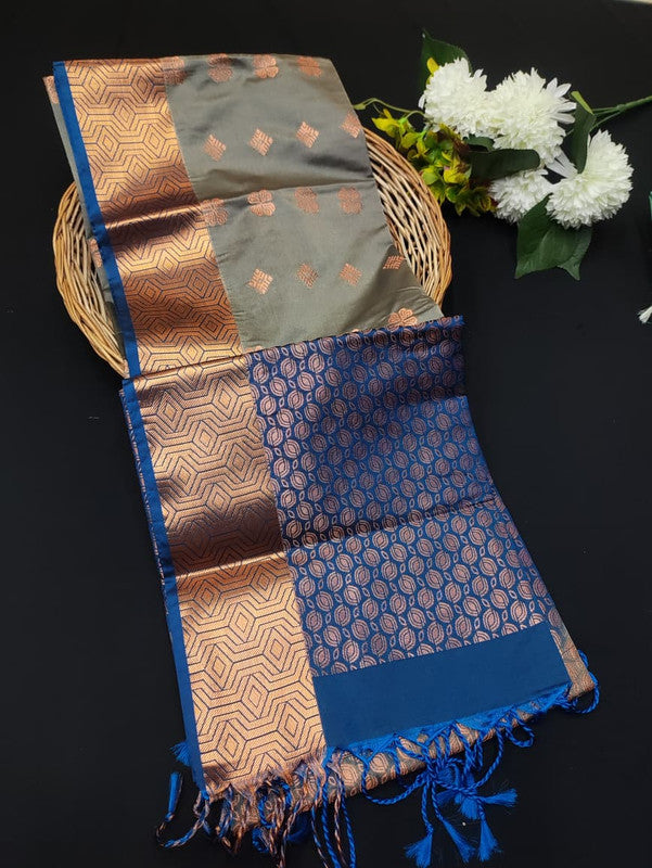 Semi Pure Art Silk Saree with elegant zari work for wedding wear
