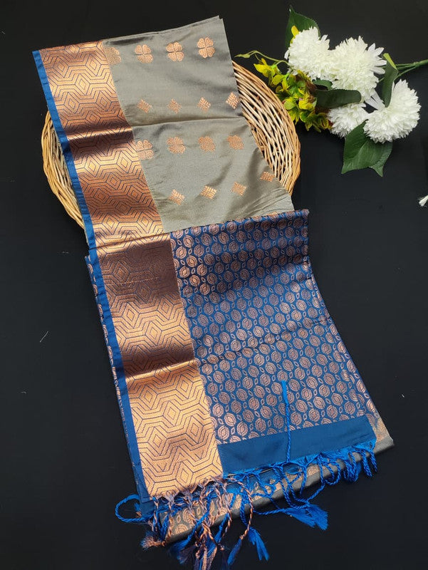 Semi Pure Art Silk Saree with elegant zari work for wedding wear