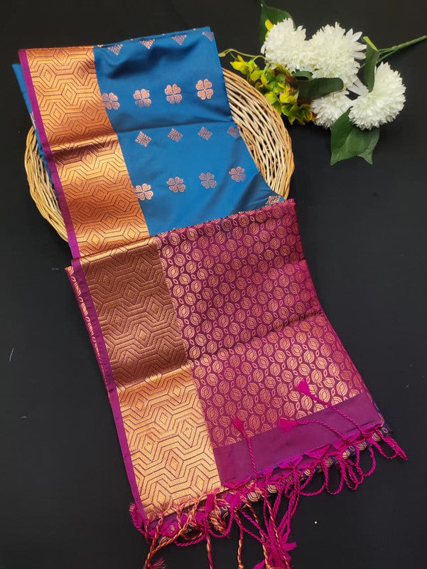 Semi Pure Art Silk Saree with elegant zari work for wedding wear